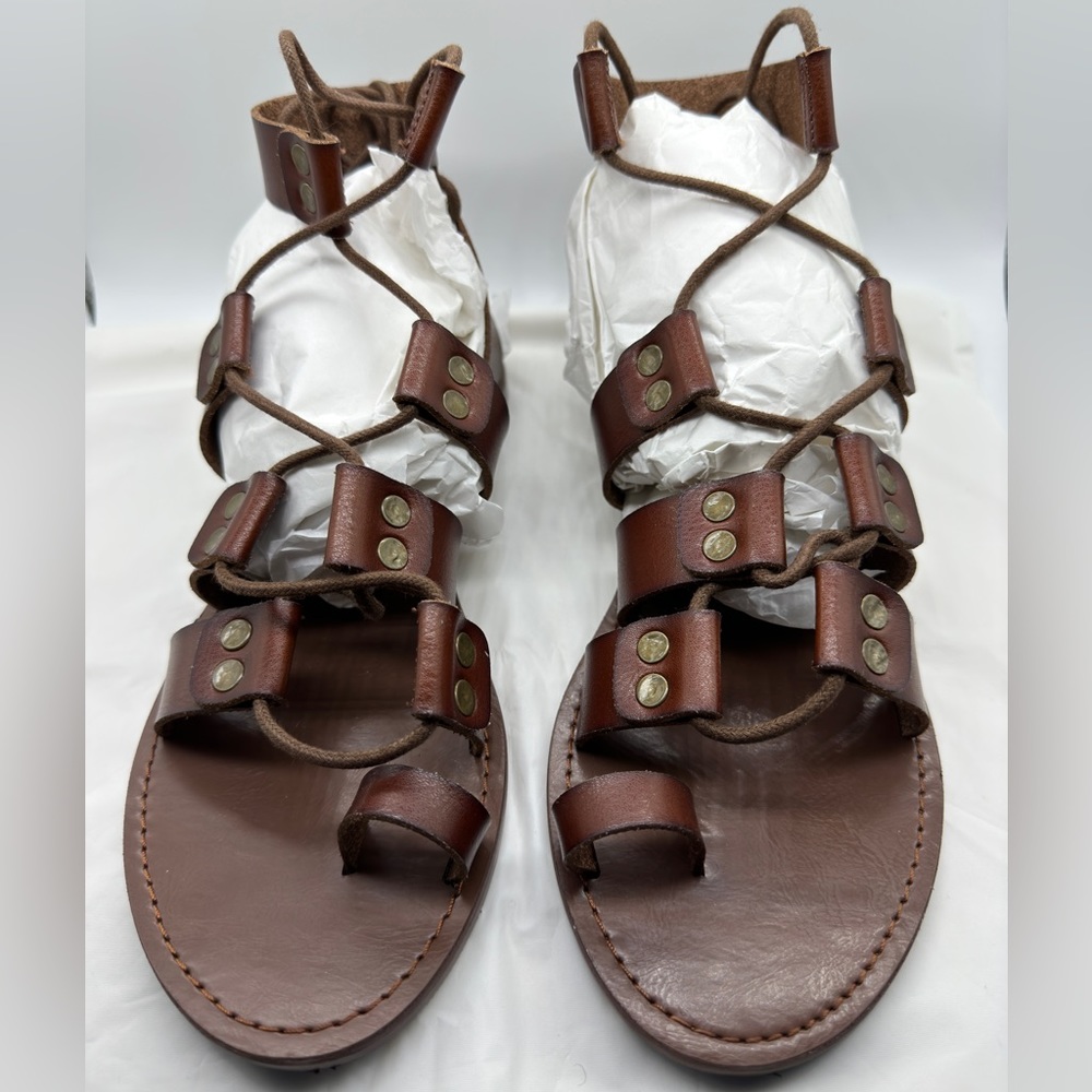 NEW FREE PEOPLE: Faryl Robin - VEGAN - MICA Gladiator Sandals (Sz 9)